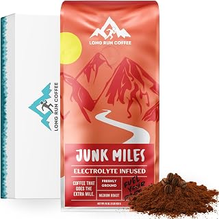 Long Run Coffee – Hydrating Coffee with Electrolytes – All Natural Energy + Hydration + Recovery for Athletes – Stomach Friendly Electrolyte Coffee for Runners (1 lb, Medium Roast)