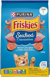 Purina Friskies Seafood Sensations Adult Dry Cat Food, 2.5kg, Contains Tuna, Salmon, Snapper, Crab & Shrimp Flavours Price In India
