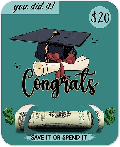 LWBEO Titular de dinero de graduación - Regalos de graduación, juego de titular de la tarjeta de dinero, billetera de tarjeta de regalo, regalo de