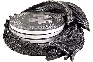 Dragon Fire, Dragon Sanctuary Centerpiece with 4 Coaster Set