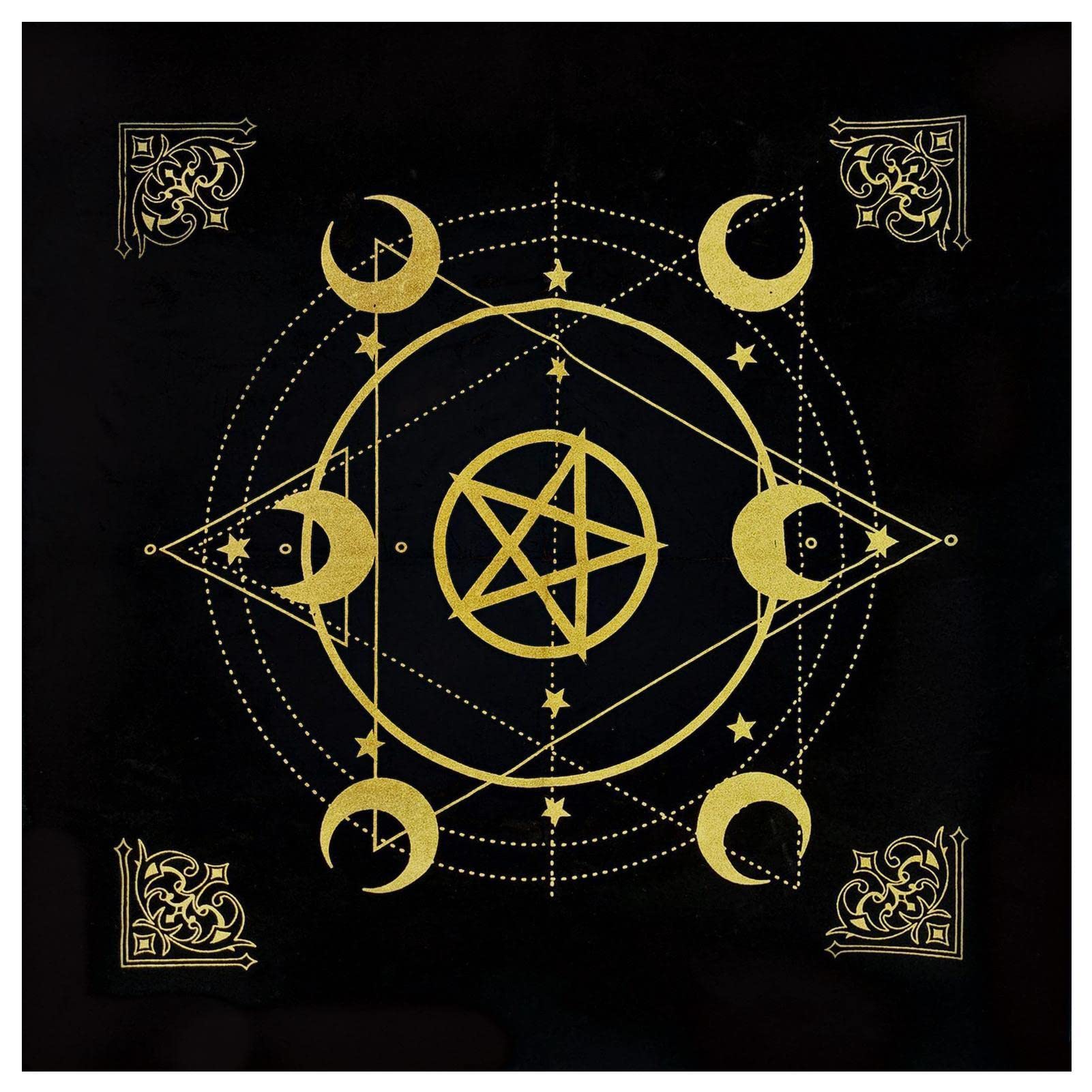 TAVOLA TAROCCHI CARTA Pentagramma Pieghevole Divinazione Tessuto Altare
