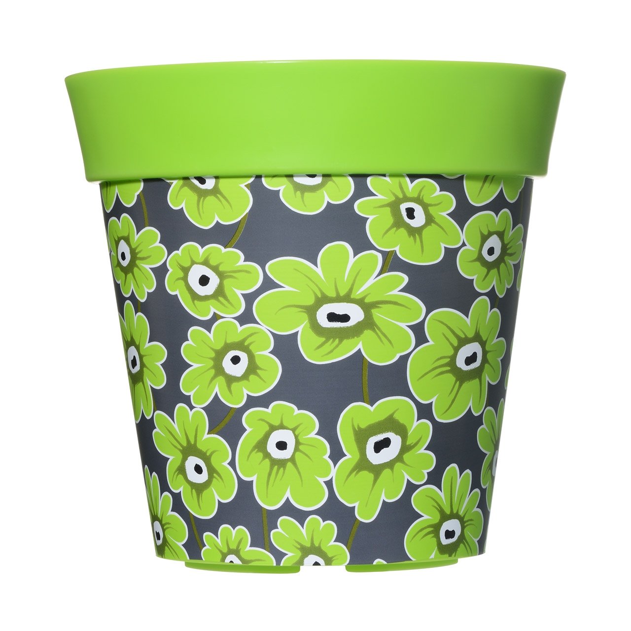 Hum Flowerpots Green Floral Plant Pot, Indoor/Outdoor Planter