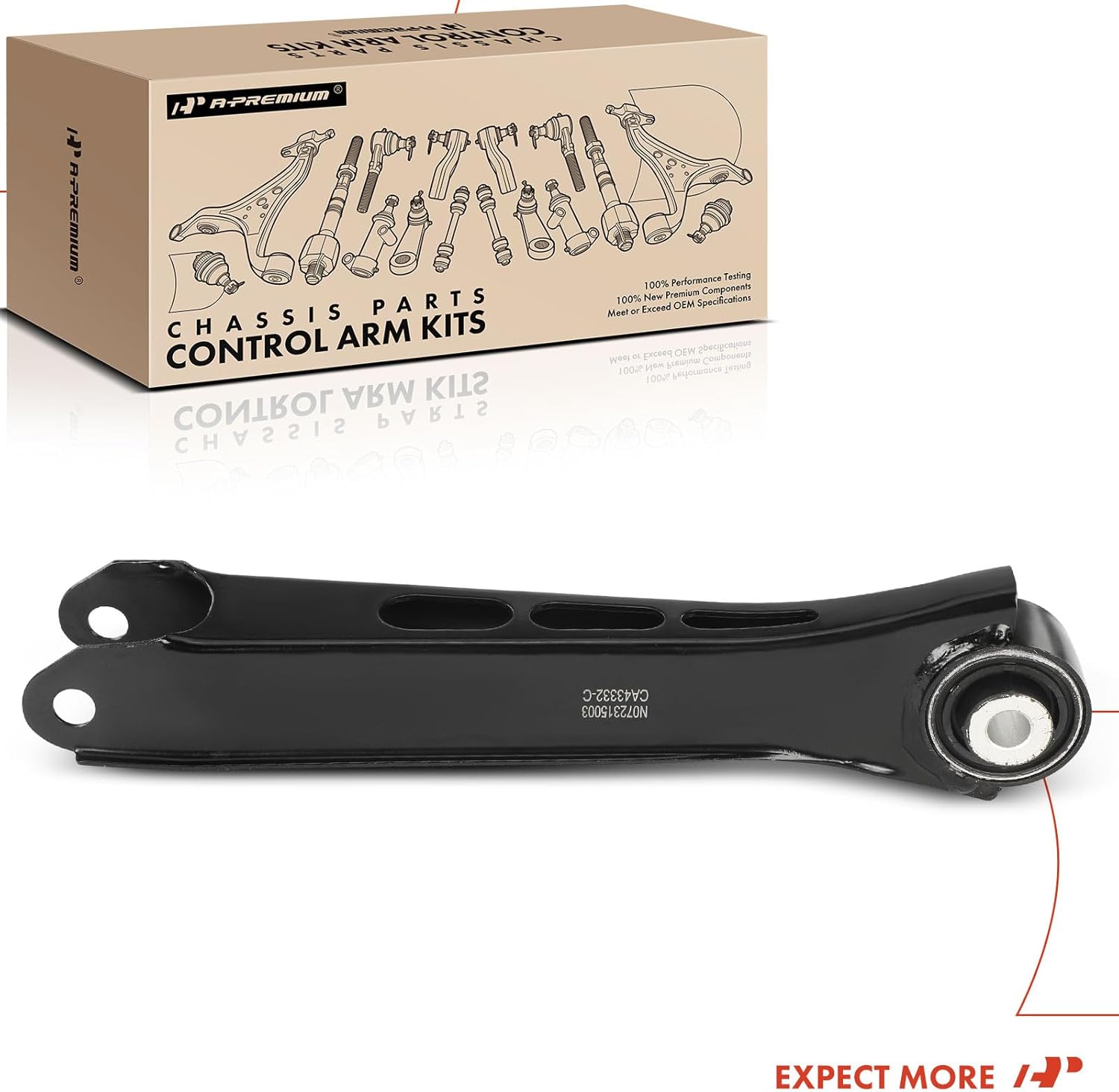 A-Premium Rear Upper Control Arm with Bushing, Compatible with Cadillac CTS 2014-2019, ATS 2014-2019