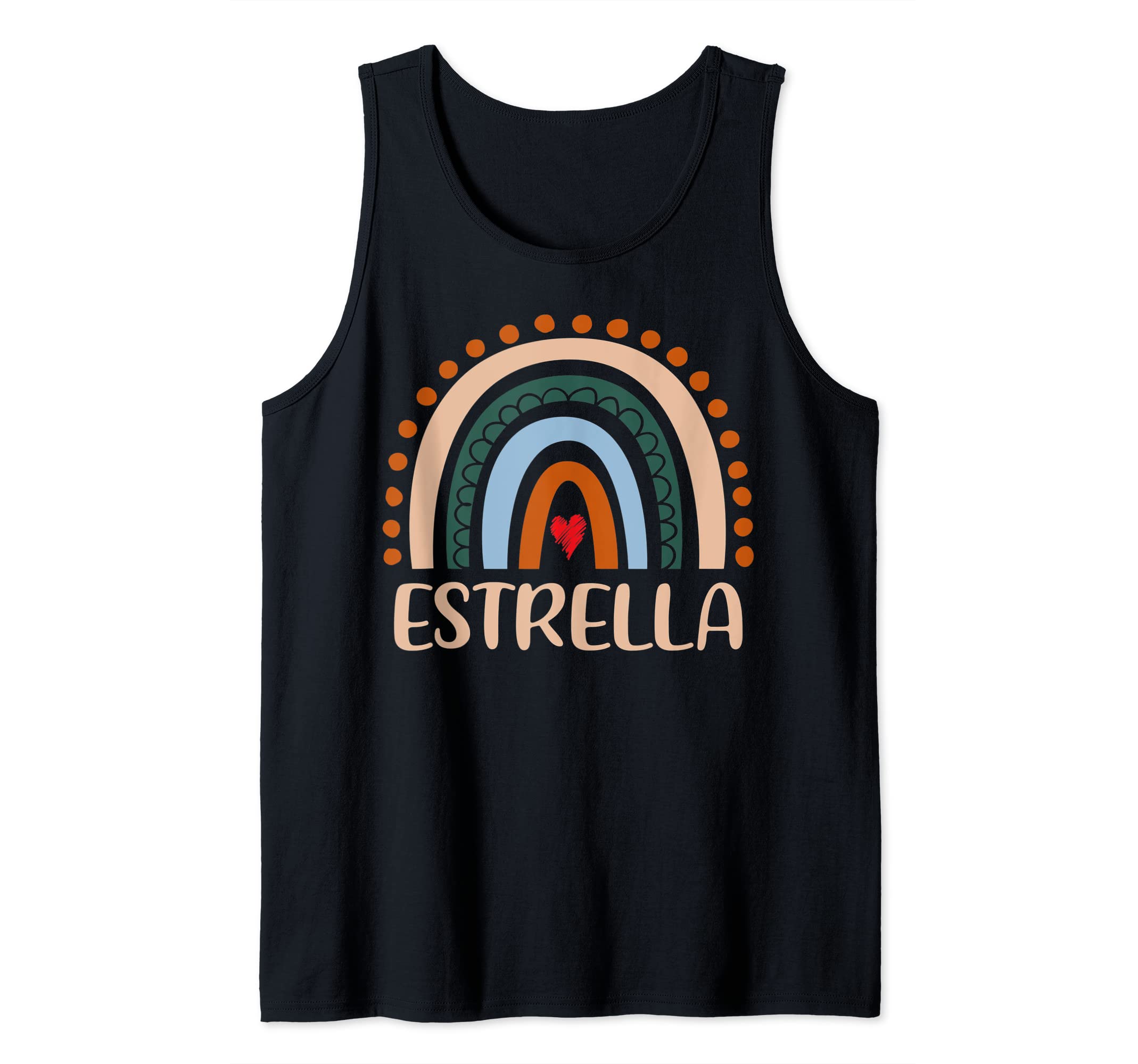 Estrella Name Personalized Funny Women Rainbow Estrella Tank Top