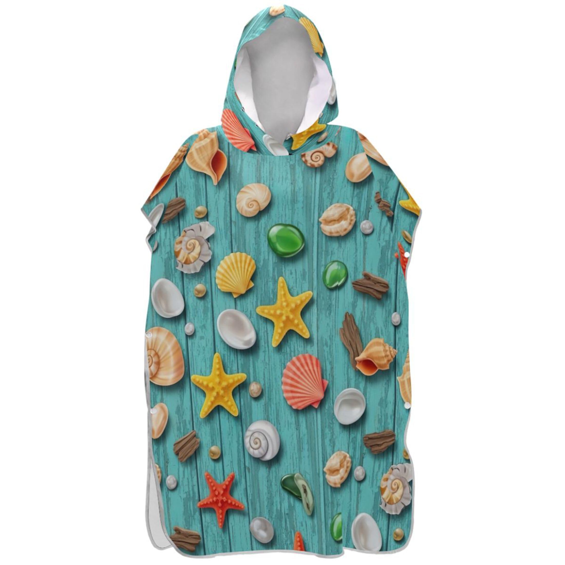 Ponchos de plage pour homme et adulte au design étoile de mer