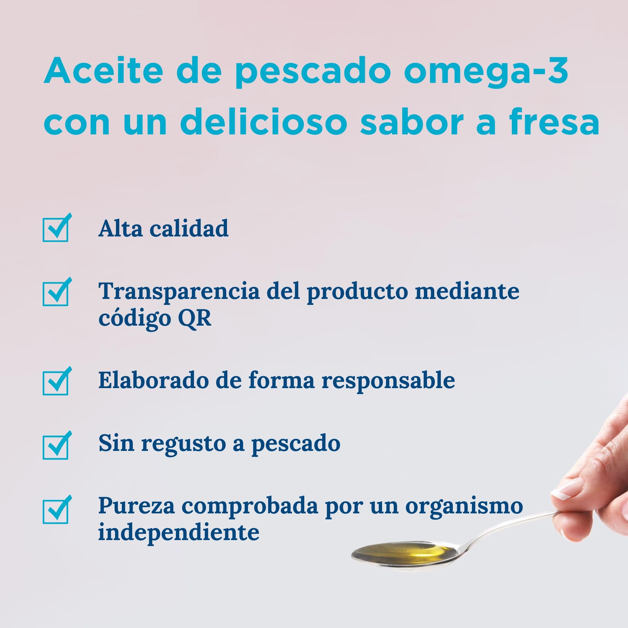 Nordic Naturals, Children's DHA, 530mg Omega-3 de Aceite de Hígado de Bacalao, Sabor Fresa, con EPA y DHA, 237ml, Testado en Laboratorio, Sin Soja, Sin Gluten, No GMO