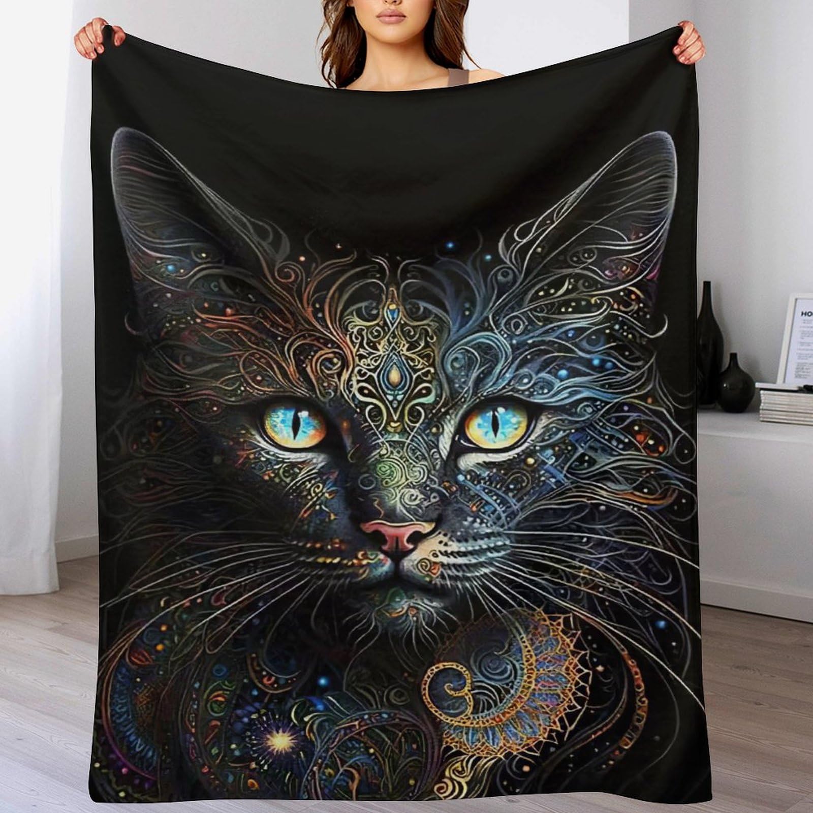 Couverture chat en flannel finis les frissons sur votre canapé et lit