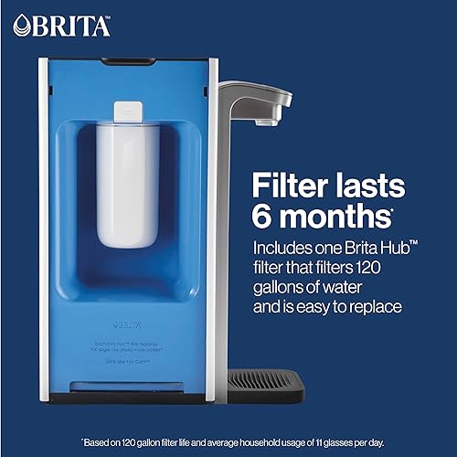 Miniatura 5 de Brita Hub Instant Potente sistema de filtro de agua para encimera, reduce más de 70 contaminantes, depósito de agua de 12 tazas, incluye filtro de