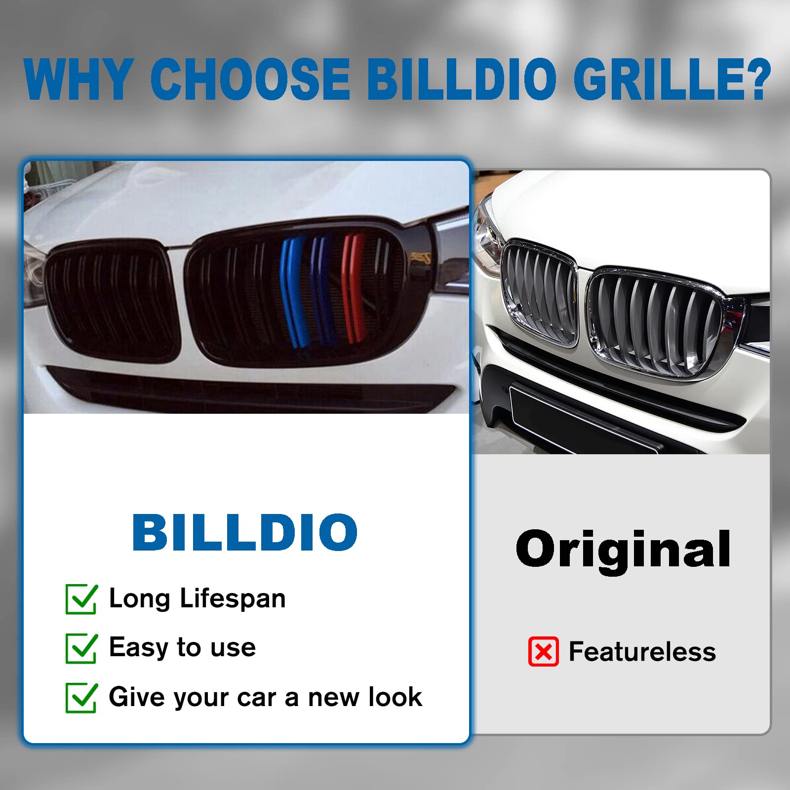Amazon | BILLDIO F25 F26 M カラーグリル フロントバンパー キドニー