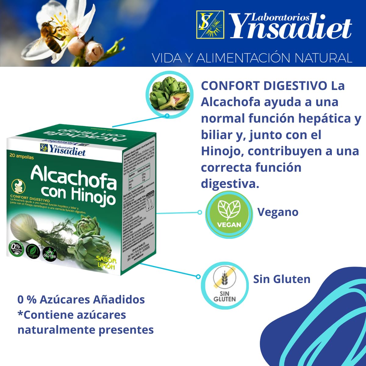 Alcachofa con Hinojo 20 ampollas de Ynsadiet