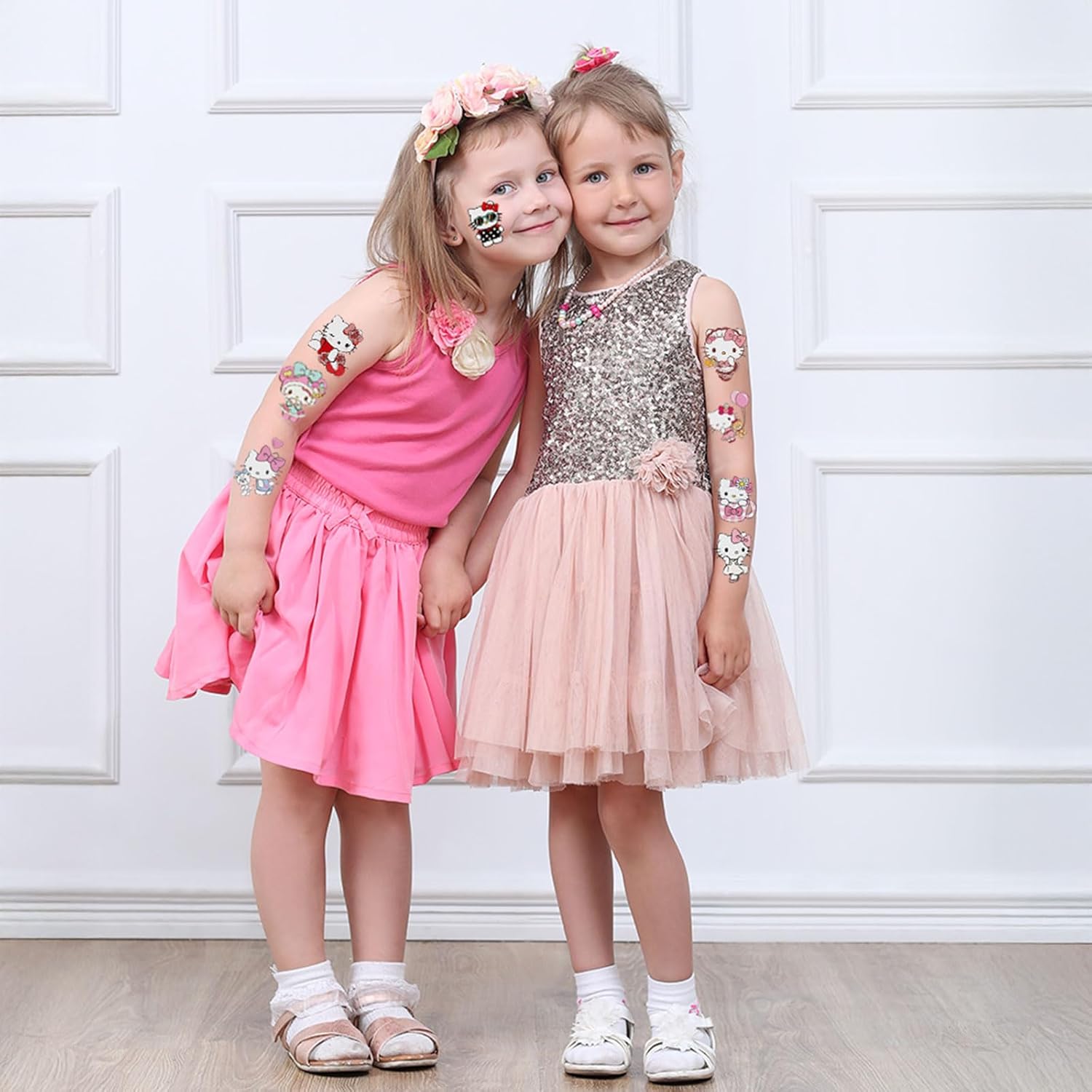 Cute Cartoon Birthday Decoration Party Supplies, Including Pink Thematic Numbers 3 Foil Balloons, Cute Latex Balloons, Cartoon Sticker