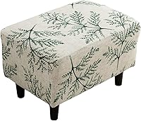 Vista 43 de Eco-Ancheng Funda elástica para silla, funda otomana rectangular de almacenamiento, funda otomana para reposapiés, fundas otomanas para taburete