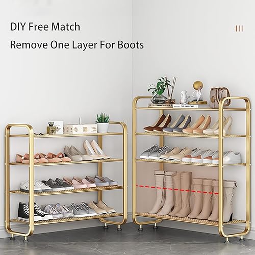 Miniatura 6 de CIRONI Gabinete de almacenamiento de 3 niveles, 4 niveles, 5 niveles, organizador de metal de acero inoxidable para sala de estar, dormitorio,