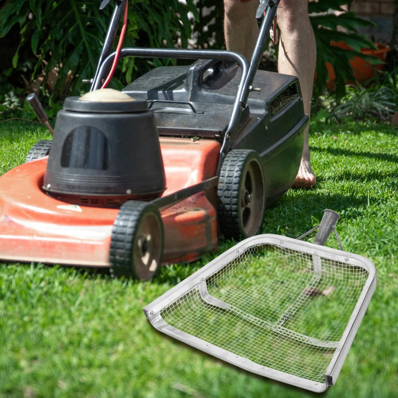 Outil de Tamisage du Sol en Fer Argenté, Léger et Portable, 1 Pièce | Usage Ferme et Plantation Familiale, Format Pratique Jardinage, Outil Agricole Polyvalent