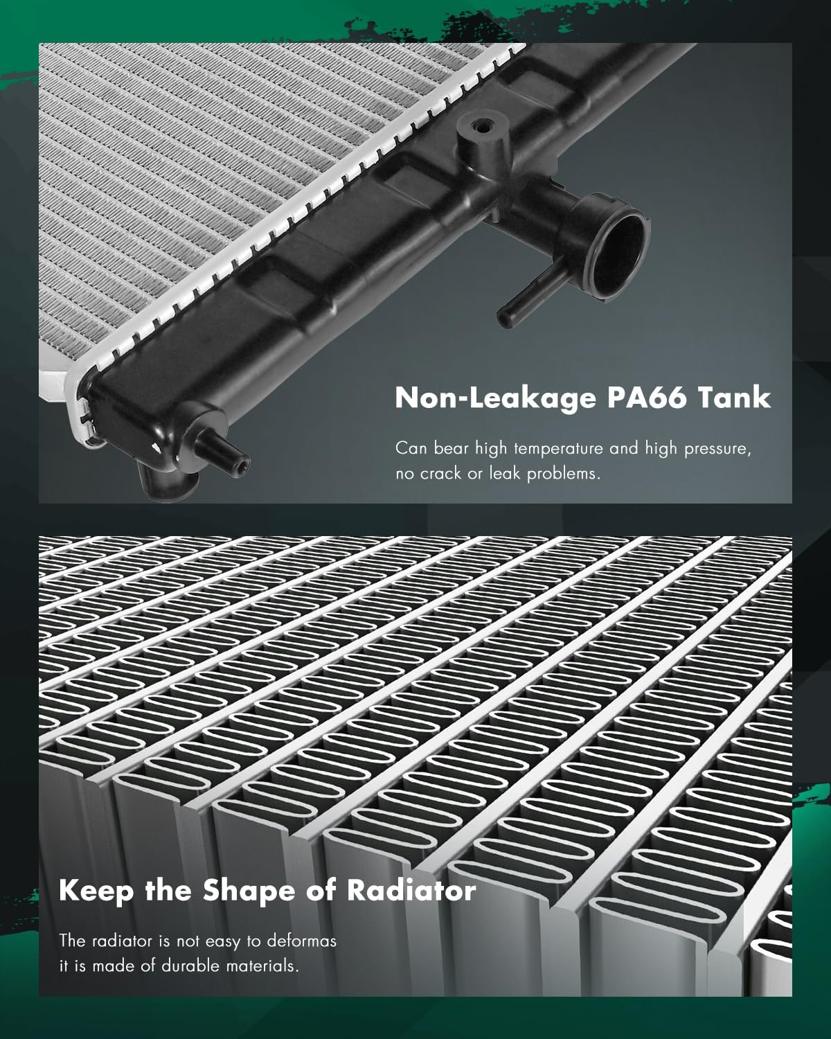 SCITOO Engine Coolant Aluminum Radiator Assembly for 2014-2020 for Nissan for Rogue 2.5L; Replace: 13431,214604BA0A, 214605HA0A