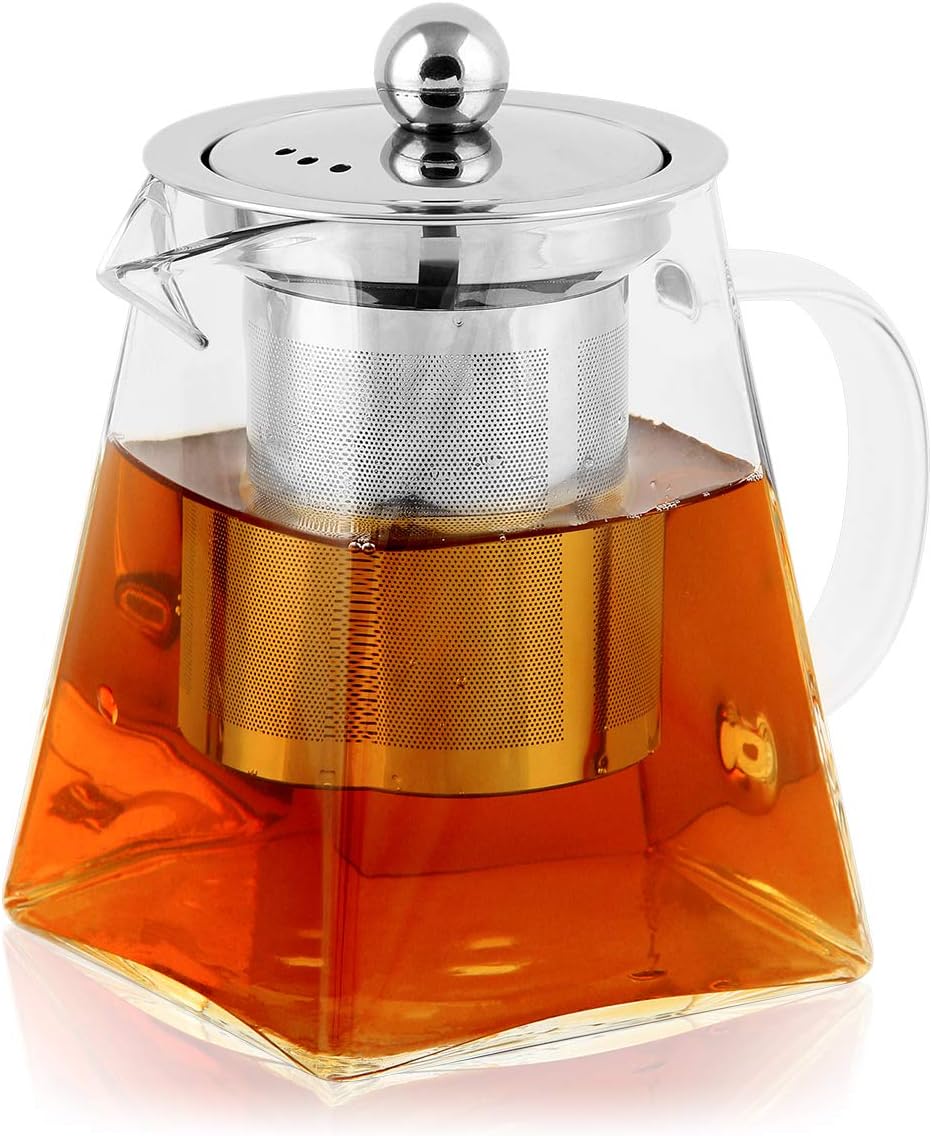 Coffret à thé Teabloom - Résistant à la chaleur+ Théière en verre sans