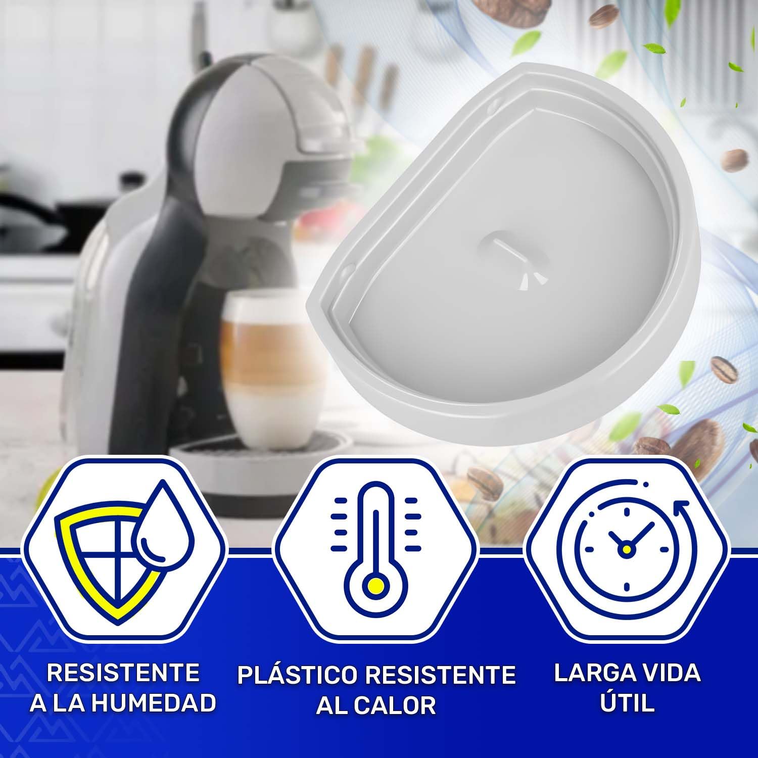 MONTERAL Bandeja de Goteo para Cafetera Capsulas Original MS-623497 Krups Dolce Gusto Espresso Mini Me KP120 KP123 Moulinex PV120