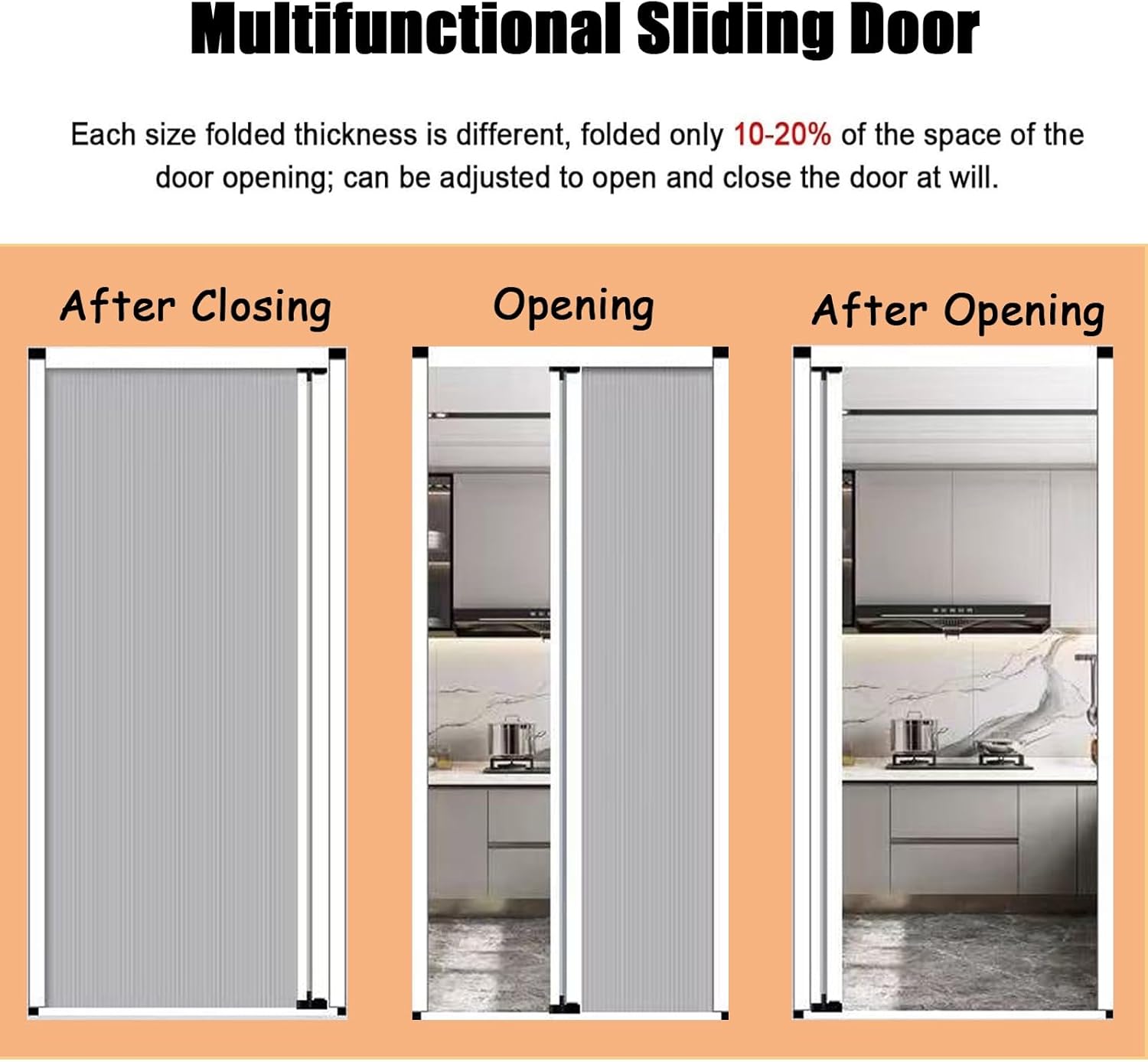 Interior Folding Retractable Doors 30x72in, White Aluminum Accordion Sliding Door, No Drilling Low Track Waterproof Partition for Closet Bedroom Balcony Kitchen Attics