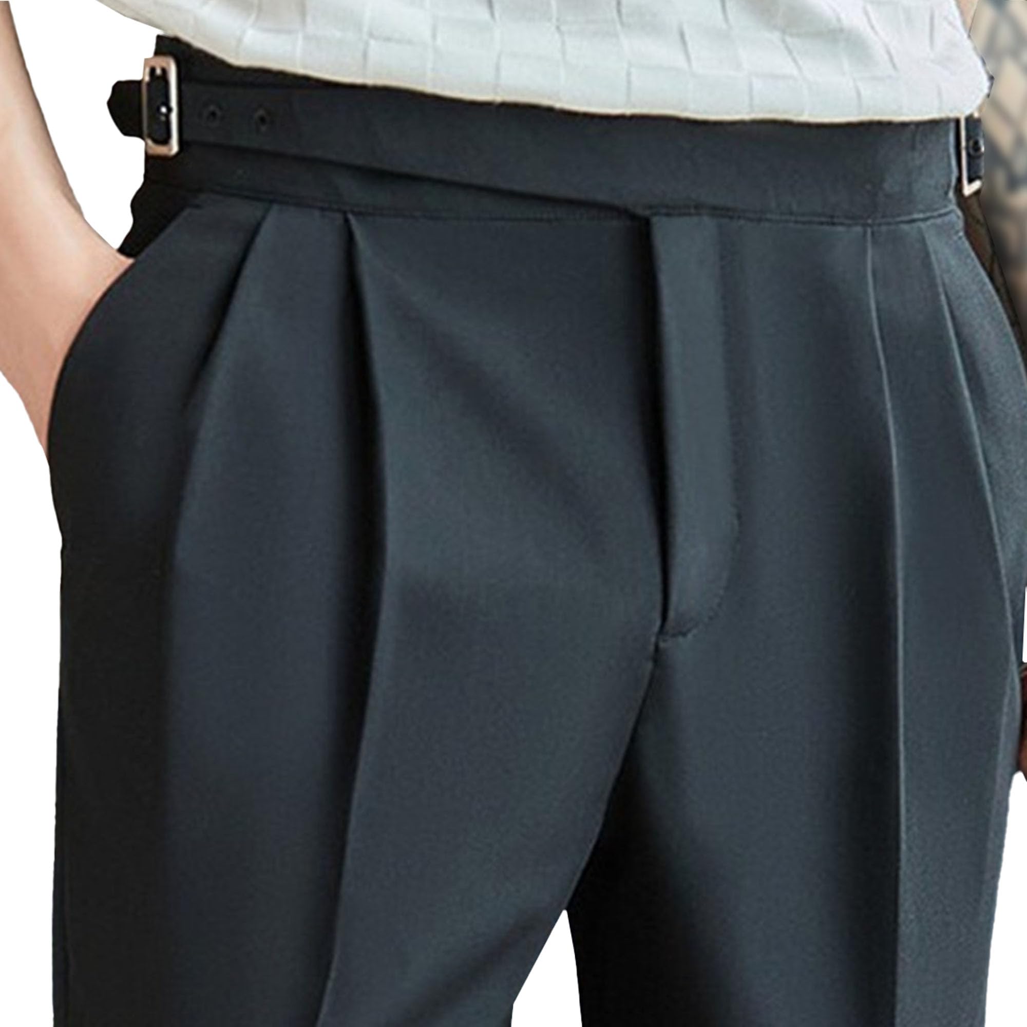 Short de golf léger pour homme, coupe droite, plissé sur le devant, taille extensible dans les 4 sens