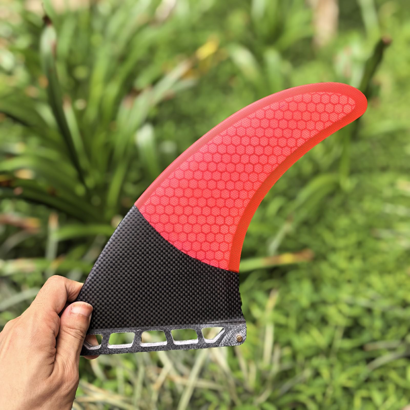 UPSURF Tabla de Surf Longboard Aletas Soltero Fibra de Vidrio Carbón Tabla de Surf Aletas para la Tabla de Surf