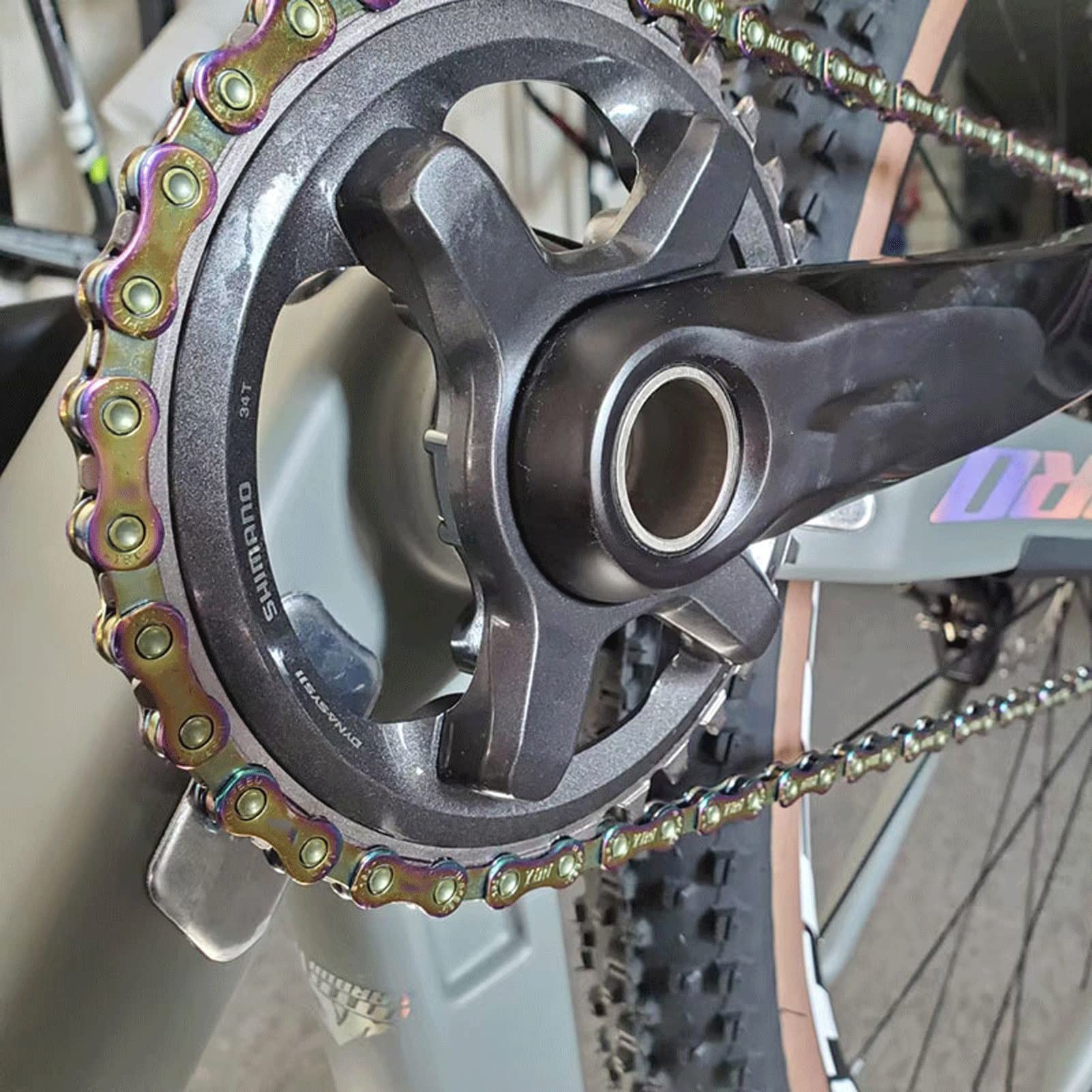Fahrradkette, Silbergraue Mountain Road-Autokette, 12-Gang
