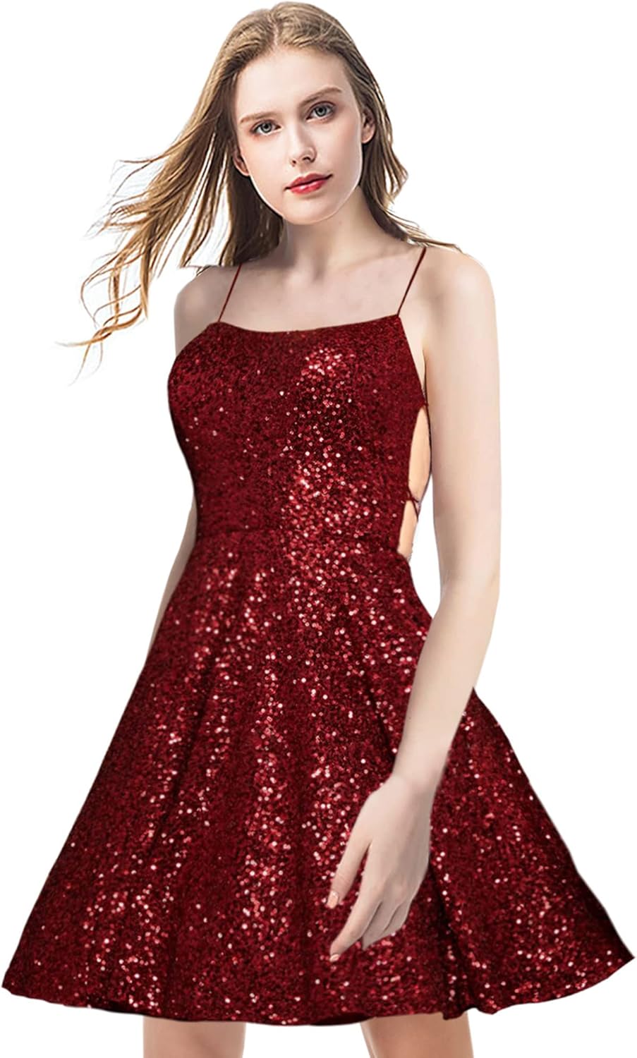 princess polly baby blue dress Off the Shoulder Short Burgundy Prom Dresses, Wine Red Short Homecomin main image 0