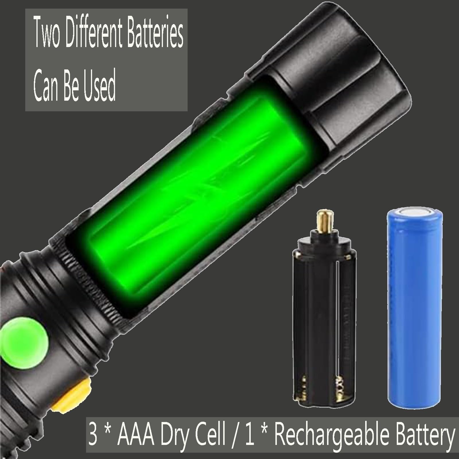 4 in 1 torcia a LED con luce rossa, gialla, arancione, bianca