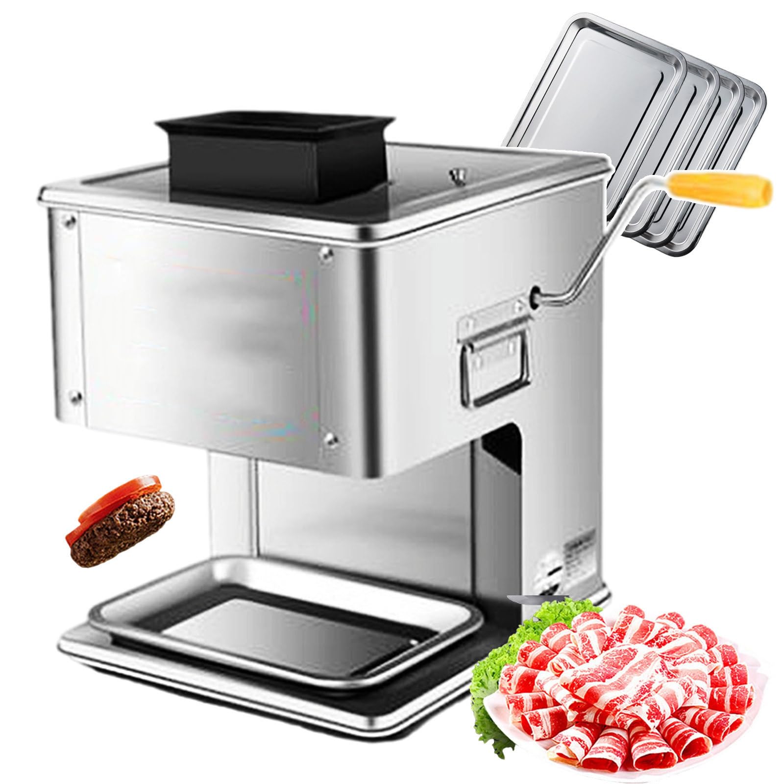 YNIYUJKL Manual Meat Slicer, Meat Cutter Machine, Automatic Slicer 2.5-7Mm Chopper, Shredder Electric,3.5mm