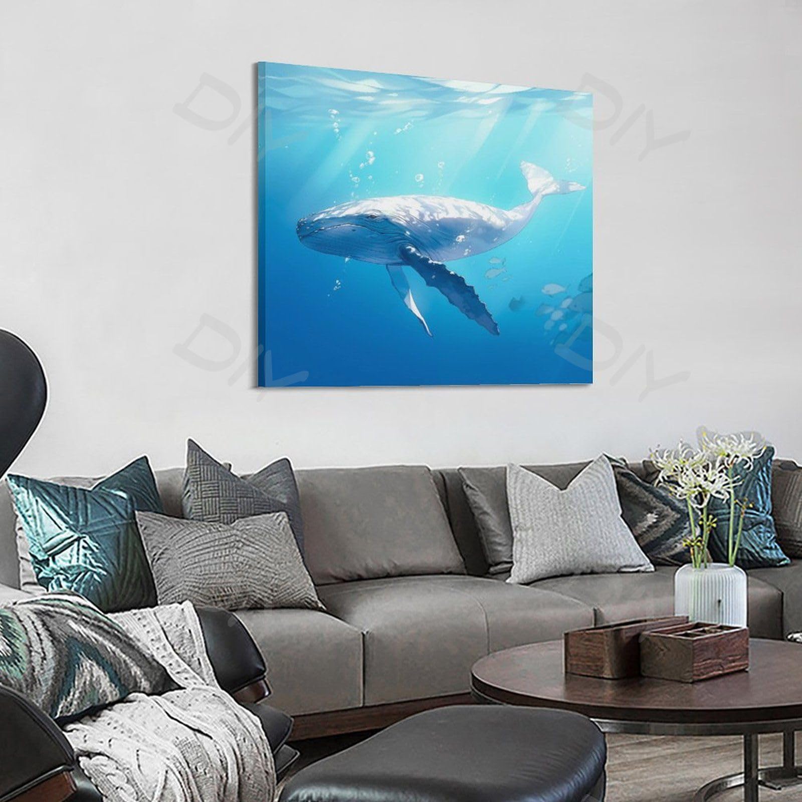 Amazon.co.jp: 海洋動物クジラのポスターカスタムポスターアート