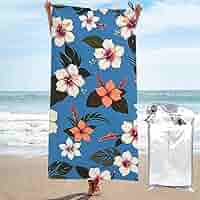Amazon.com: ZhongGuo Microfiber Blue hibiscus Printed Beach