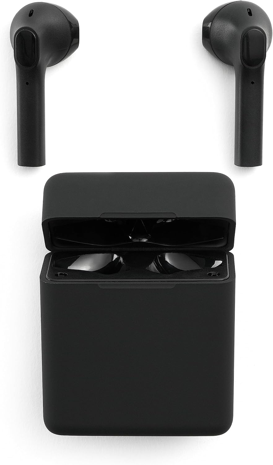 Cuffie Bluetooth TWS Capsule con suono musicale e custodia di ricarica aperta