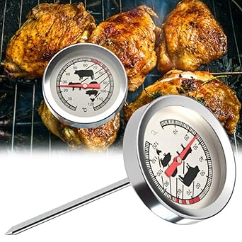 BIG BOOM Garden BBQ Thermometers Outdoor Accessory Stainless Steel Heat-Resistant Meat