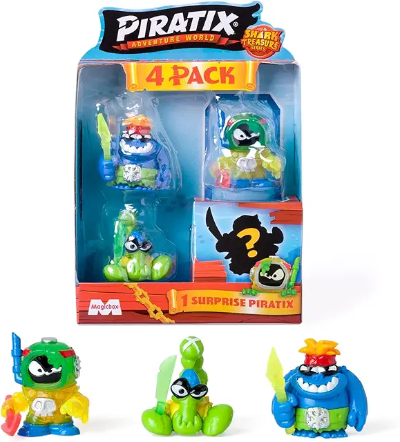 Piratix Adventure World Shark Treasure 4er-Set - Rasmus Klump Figuren
