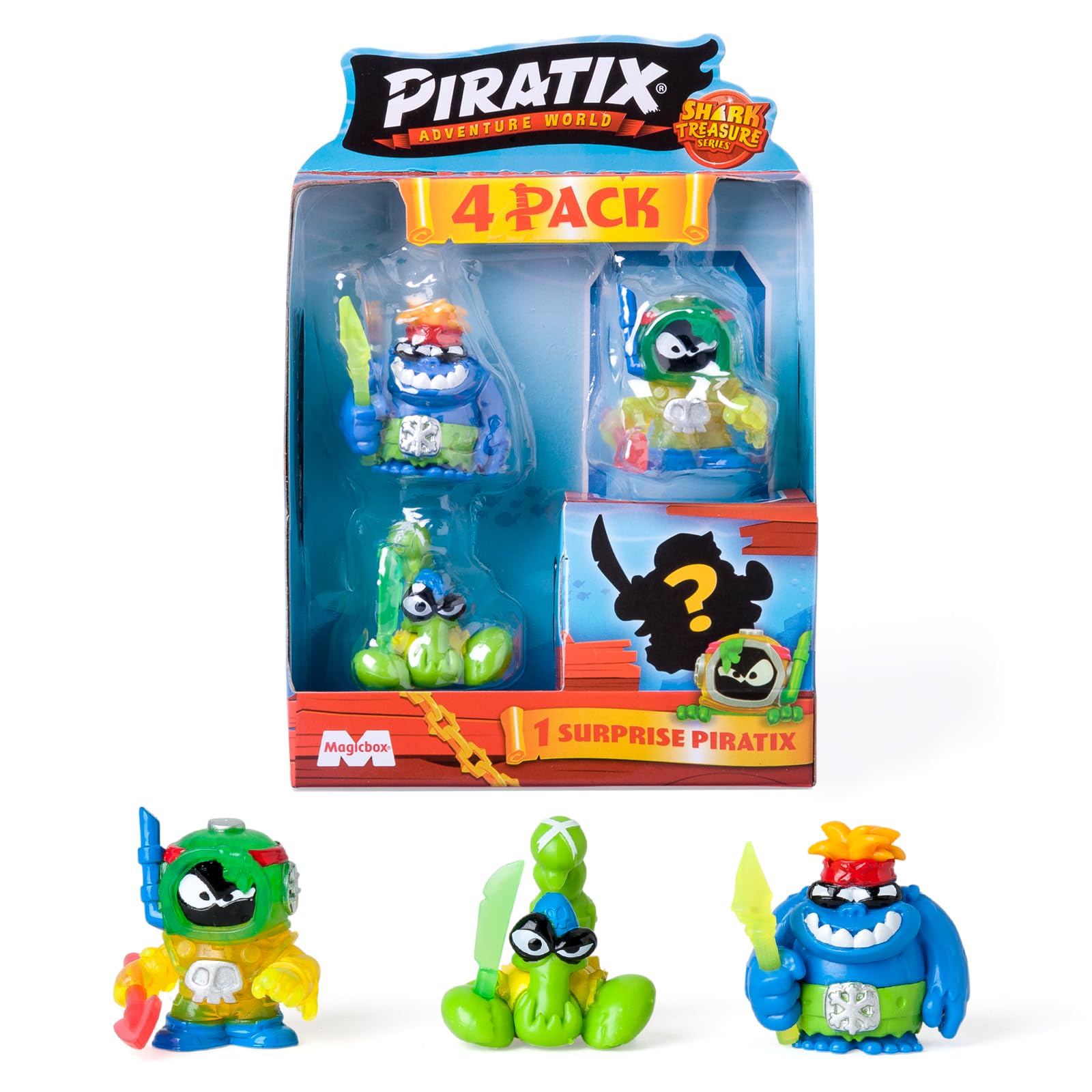Amazon.com: PIRATIX ADVENTURE WORLD Shark Treasure Series, Set of