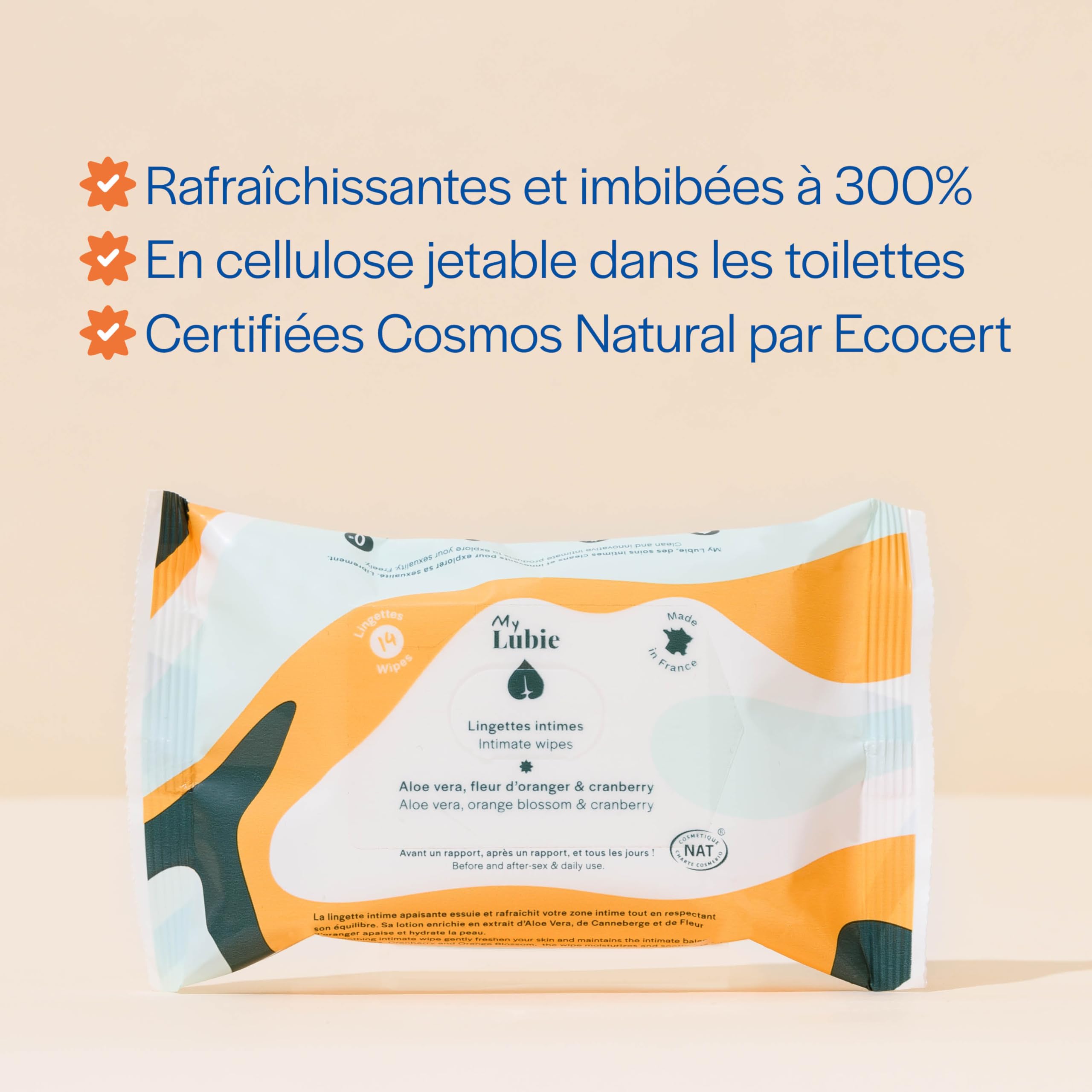 MY LUBIE 3 X 14 Natural And Soothing Intimate Wipes – No