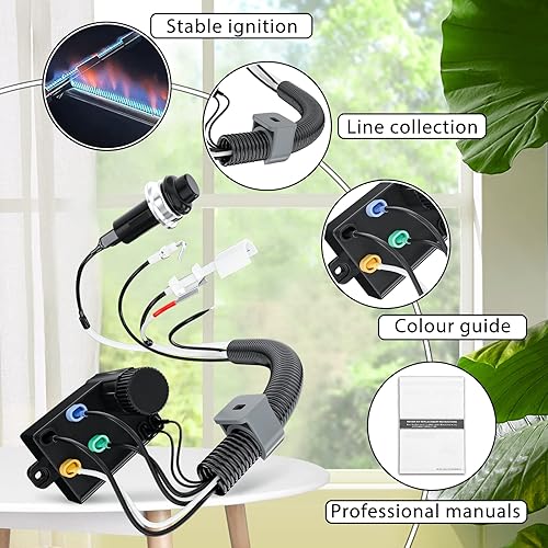 Miniatura 3 de GRISUN 69851 Kit de encendido de repuesto para Weber Spirit I & II 220320330335 (controles montados en el puente) para Weber Spirit GS4 II Parts