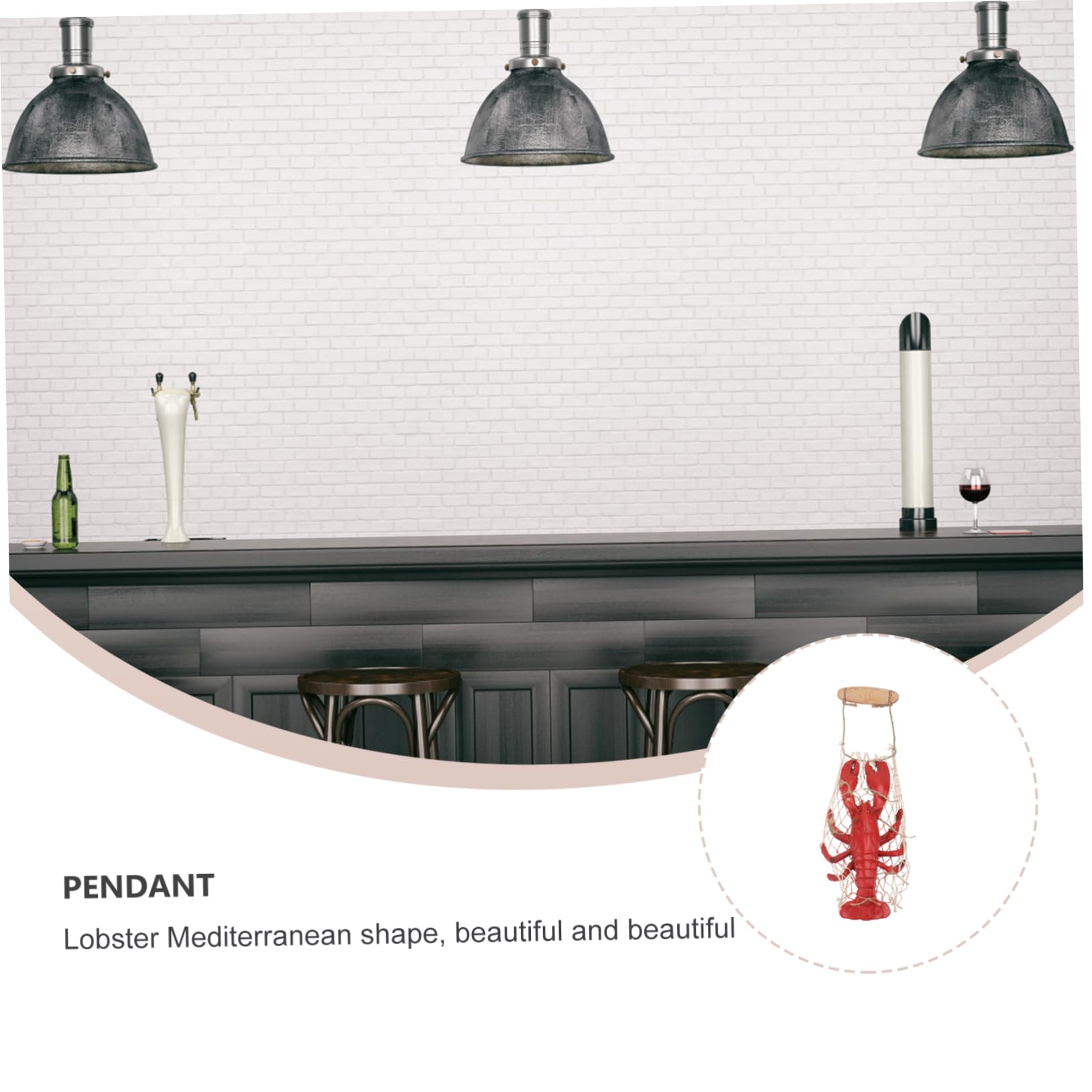 1 Pezzo Di Aragosta Artificiale Realistica in Resina Decorazione Da Appendere Alla Parete Per La Casa Il Bar E Il Soggiorno.