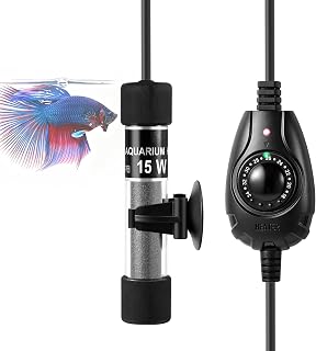 FEDOUR 15W Mini Aquarium Heizung, Fingerkleiner Heizstab für Aquarien 1-15L