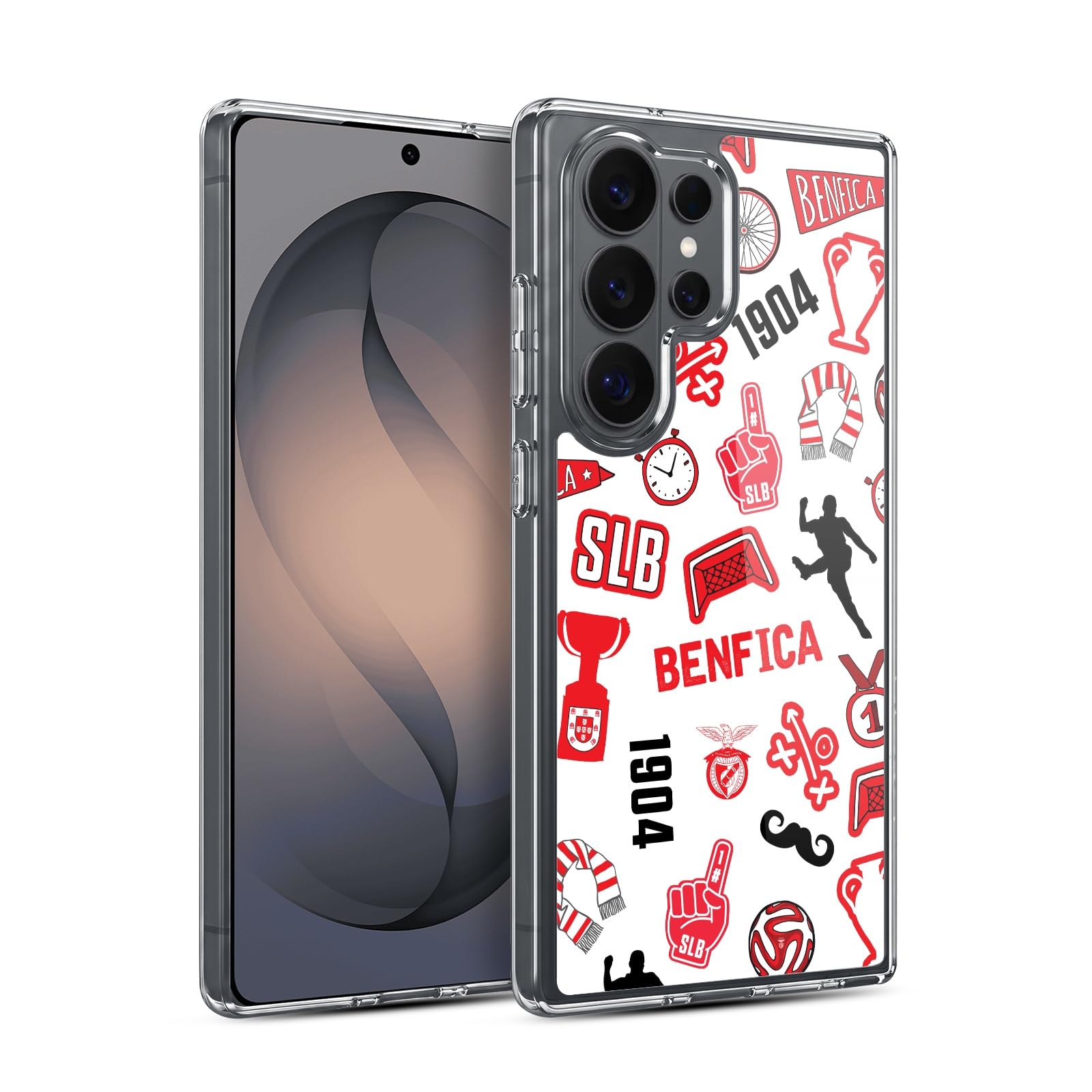 Head Case Designs sous Licence Officielle S.L. Benfica Autocollants 2021/22 Crête Coque en Gel [Protection de Qualité Militaire] Compatible avec Samsung Galaxy S26 Ultra