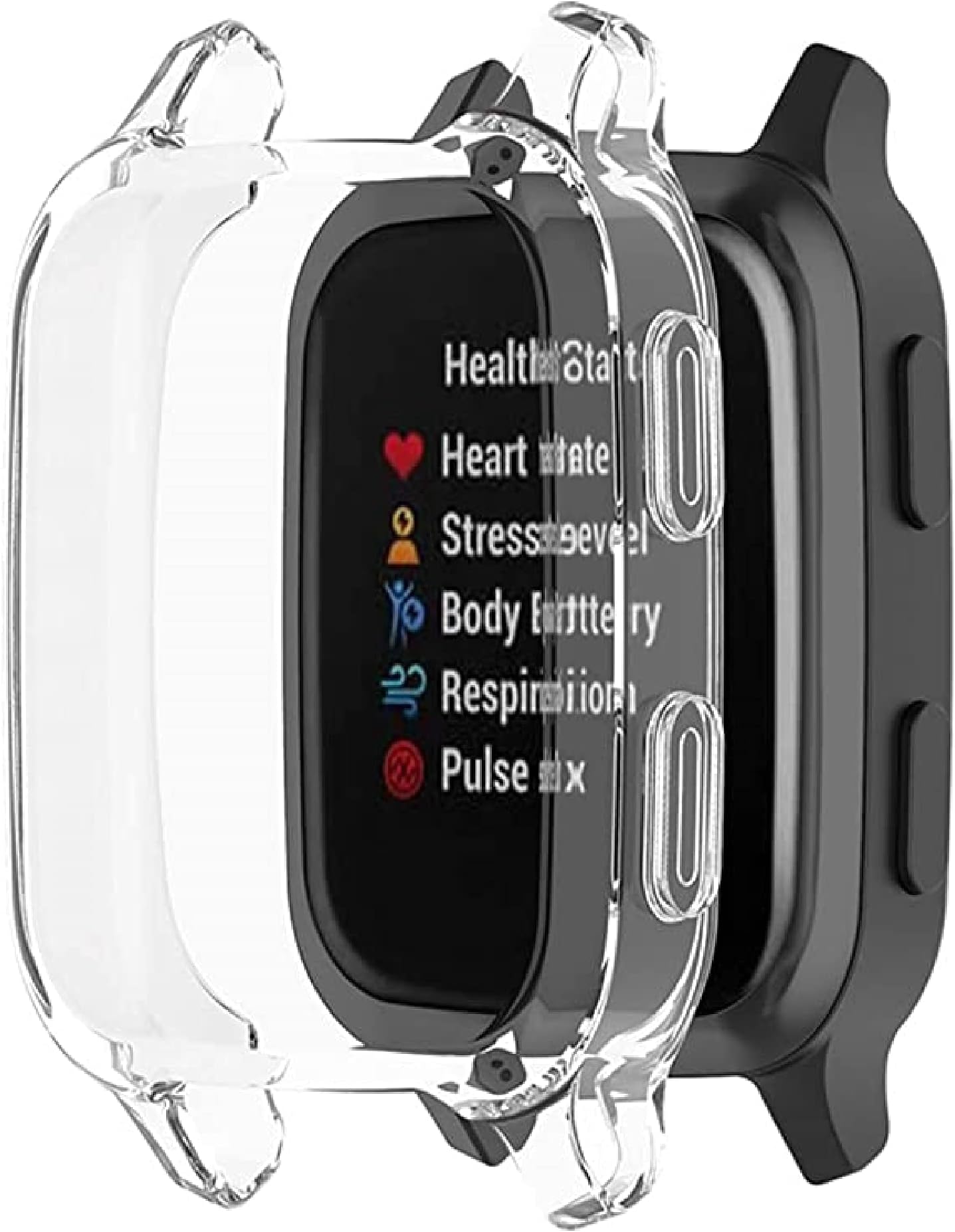 Soft TPU Front Protection Case Cover for Garmin Venu Sq 2 / Venu Sq/Venu Sq Music (Flexible|Silicone|Clear)