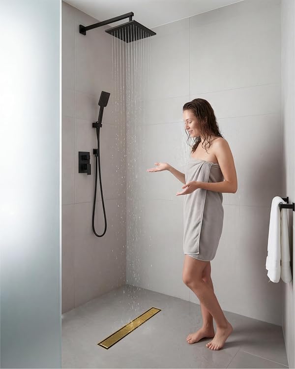 28 Inch Brushed Gold Linear Shower Drain by BASPRO - Used condition - Image 7
