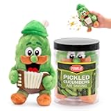Yodeling Pickle Plush Toy - Funny Yodeling Singing Pickle Doll Musical Novelty Gag Gifts for Adults, Hilarious Stress Relief Prank Stuff for Party, Office, Home