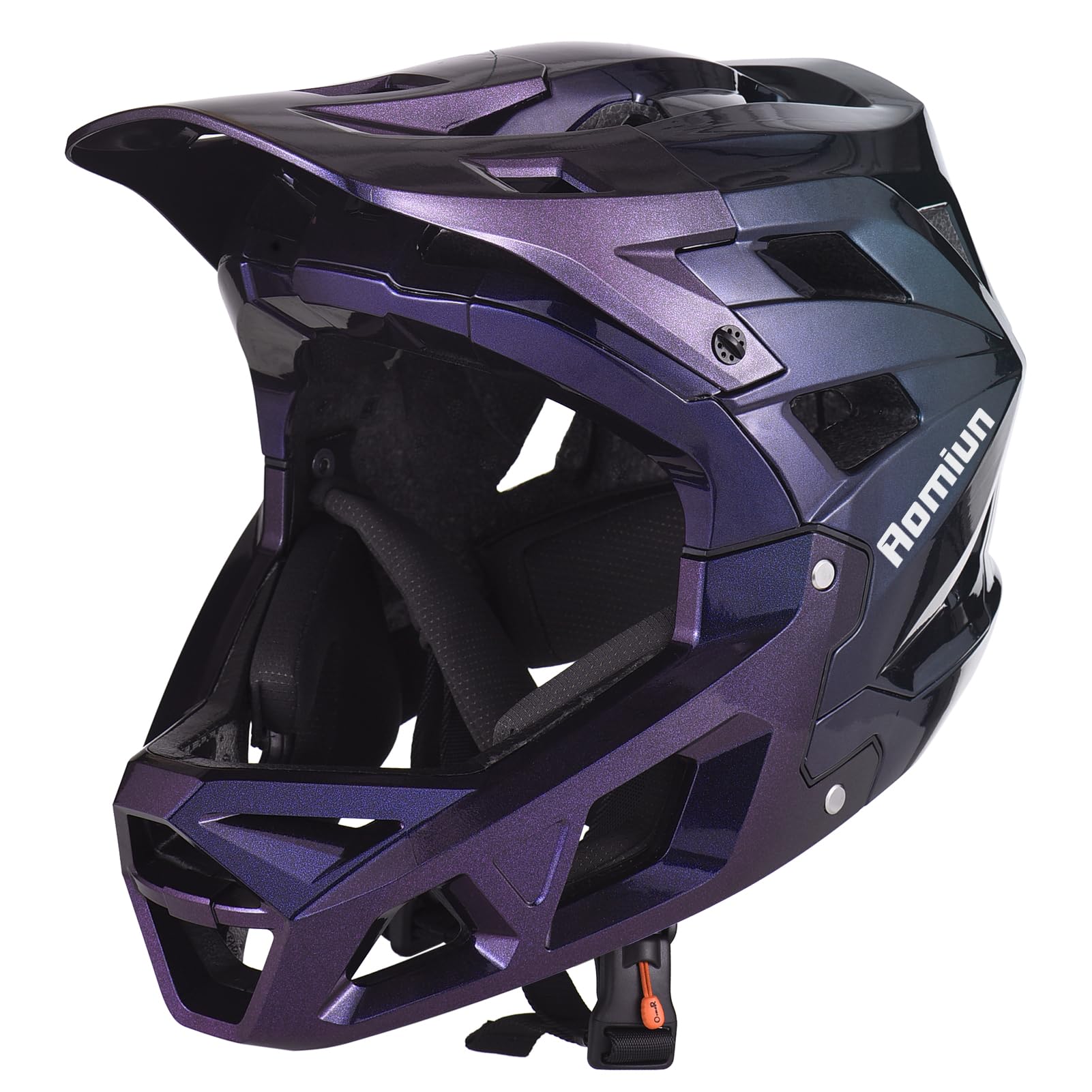 Aomiun Full Face Mountain Bike Helmet MTB - Removable Visor & 23 Vent Ports, Lightweight EPS for Adults Unisex (55-58cm/59-61cm Adjustable) for Cycling, Trail Riding & Downhill