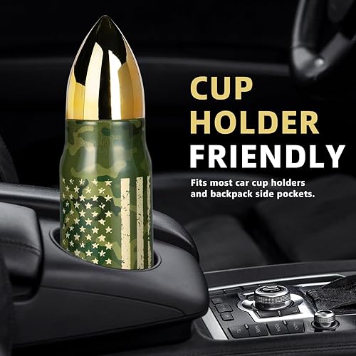 Miniatura 7 de Regalos para el Día del Padre de parte de hija, hijo, esposa, regalos únicos para hombres, vaso de camuflaje de bandera estadounidense de 17 onzas,