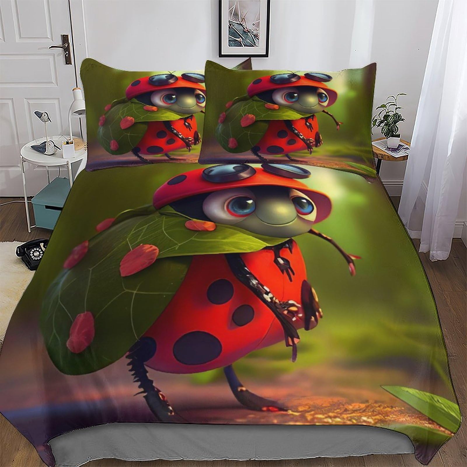 Housse de couette coccinelle ultra douce contre les nuits agitées