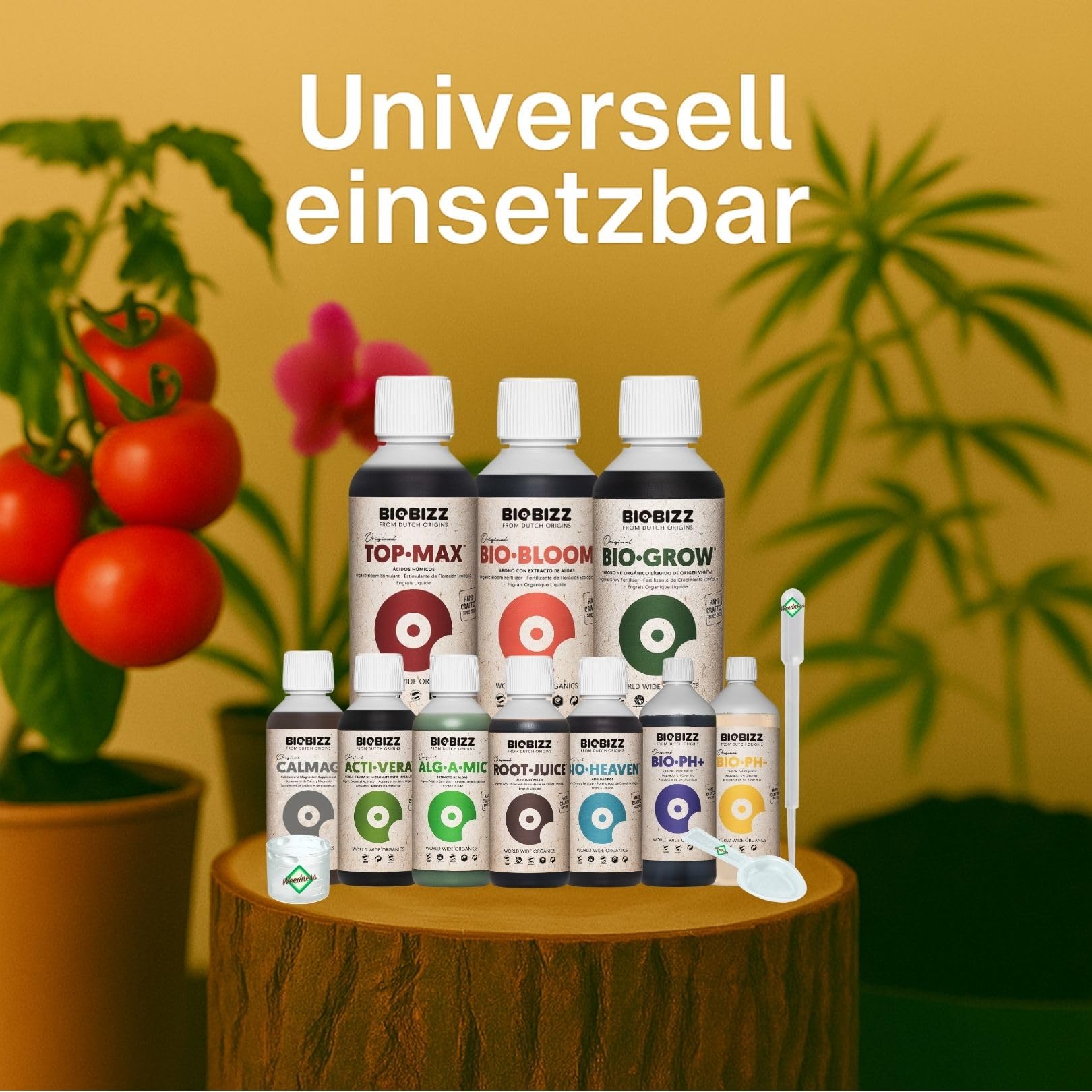 Weedness BioBizz Dünger All-Star Try Pack Big All - Grow Anbau Indoor Outdoor Naturdünger Bio Starter Orchideen Zimmerpflanzen