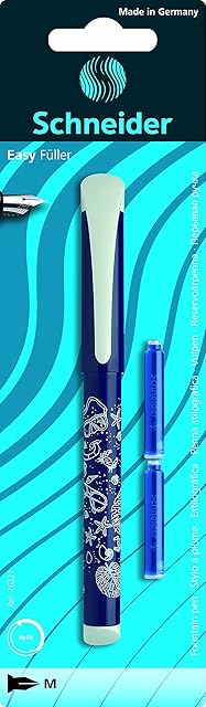 Schneider Schreibgeräte Easy M, Fountain Pen with 2 Cartridge Refills (Assorted)