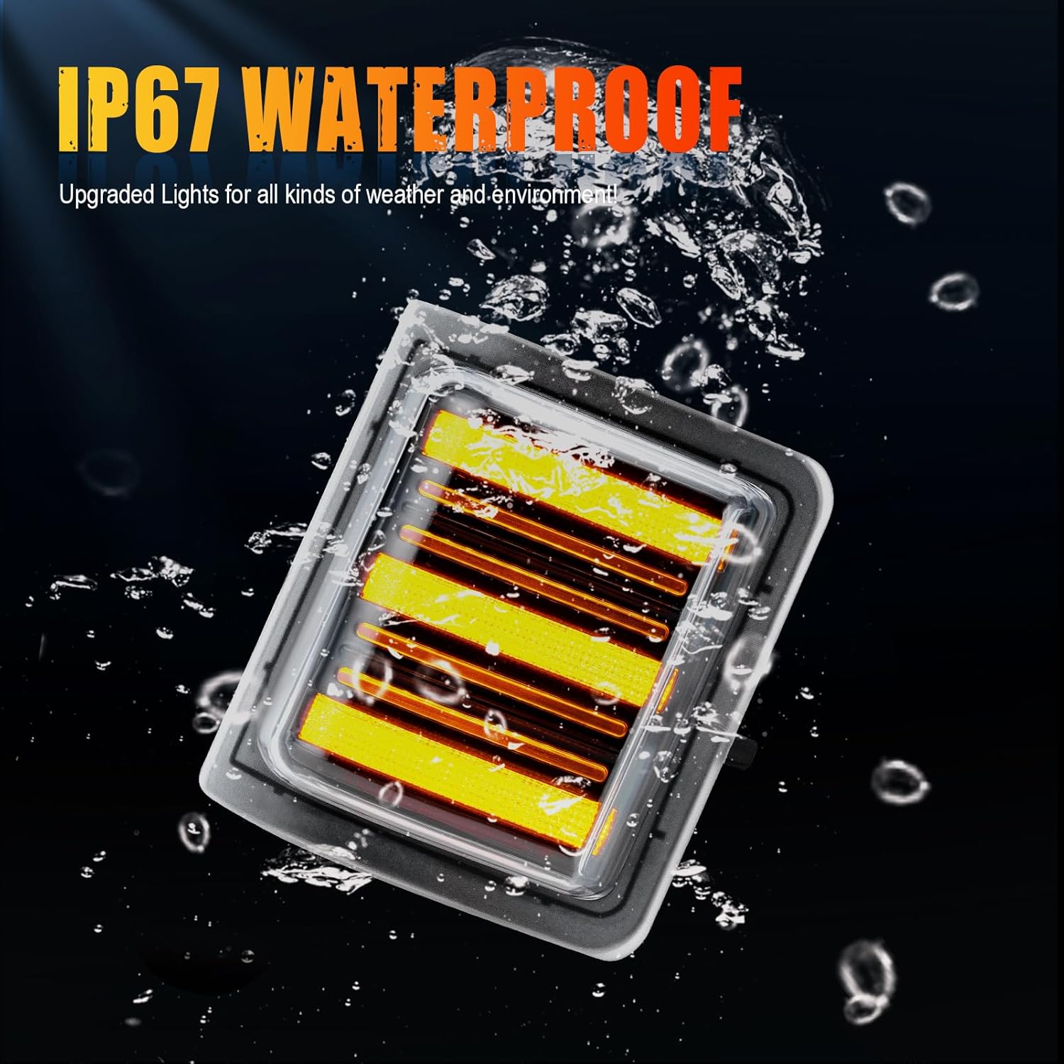 Led Side Mirror Marker Lights for 2008 2009 2010 2011 2012 2013 2014 2015 2016 F250/F350/F450/F550 Super Duty; F150/Linc0ln Mark LT 13-14 Switchback White Led DRL Light Yellow Led Turn Signal Lamps