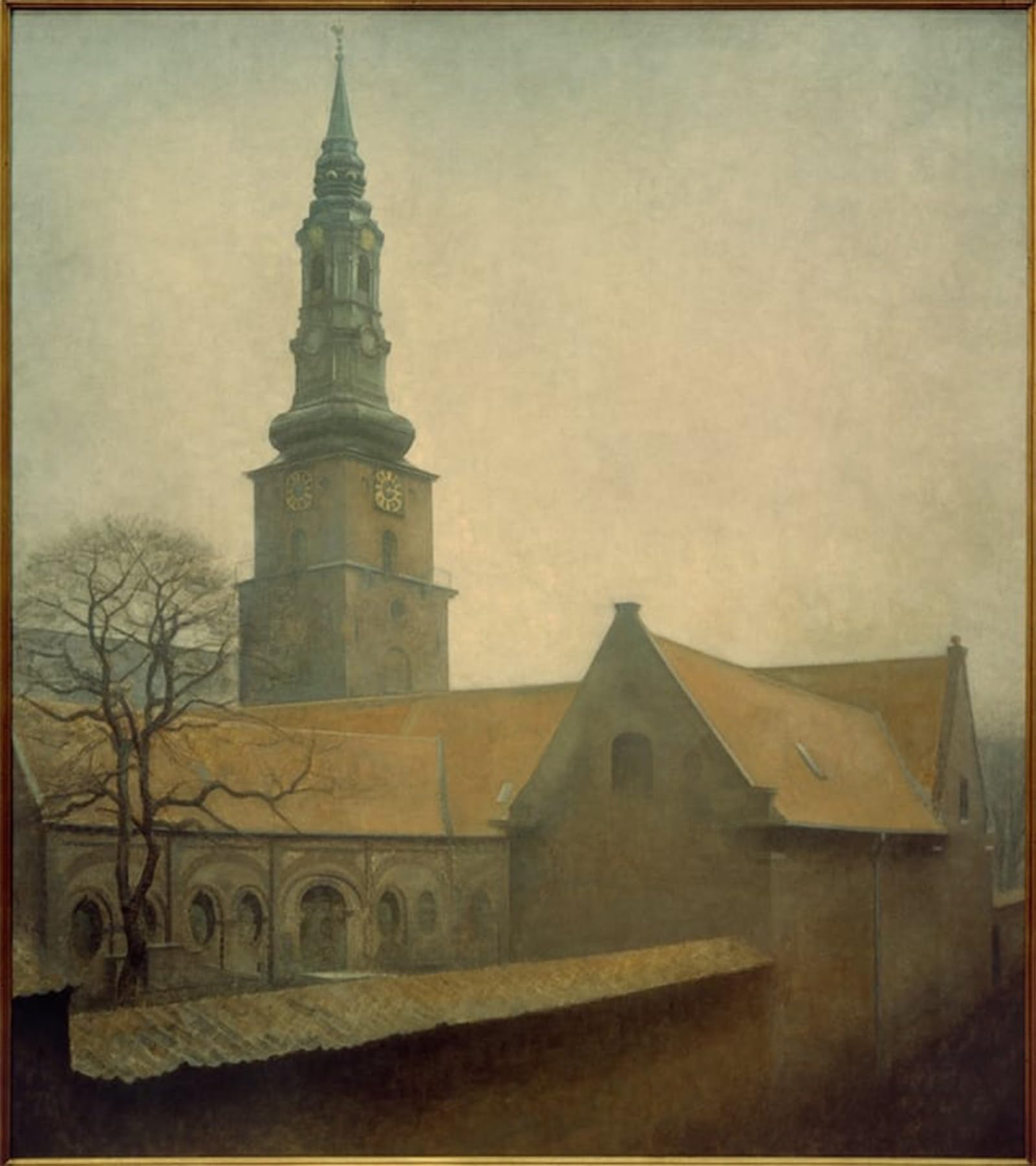 SERENDIPITP Aesthetic Poster Photo Wall Print Retro Picture Petri Kirche by Vilhelm Hammershoi Modern Wall Artwork for Home Decor 60x90cm