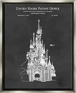 Stupell Industries Detailed Castle Diagram Chart Floating Framed Wall Art, Design by Karl Hronek